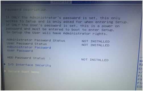 进入BIOS,选择Secure Boot menu