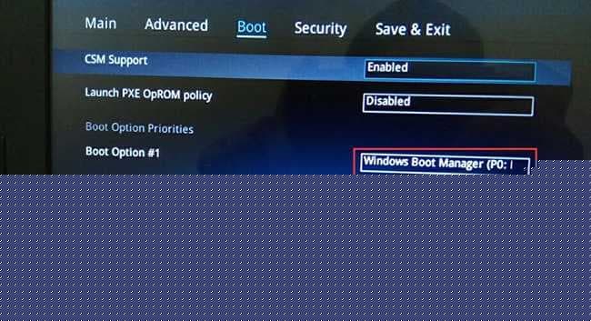 boot option#1和boot option#2硬盘启动位置对换