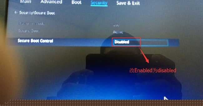 把secure boot control改成disabled