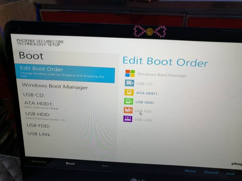 编辑U盘启动为第一启动项