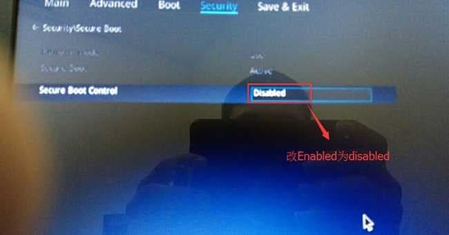 把secure boot control改成disabled