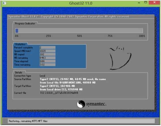 雨林木风win7恢复过程