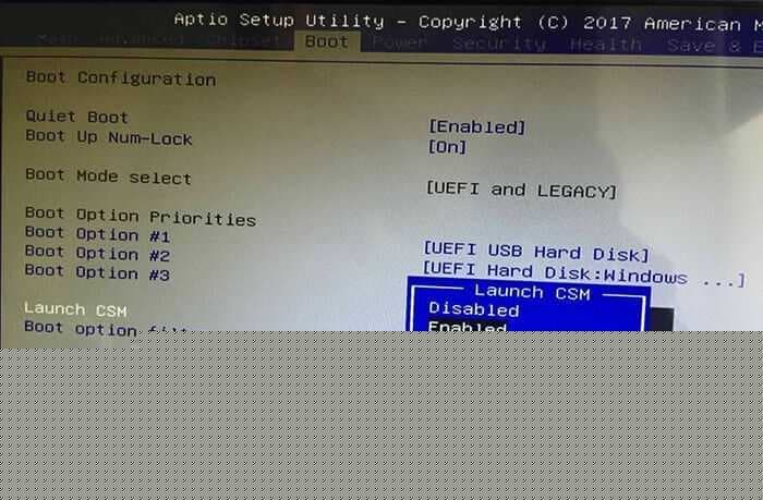 开启csm兼容模式