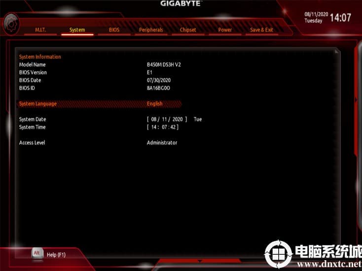 按DEL进入BIOS设置