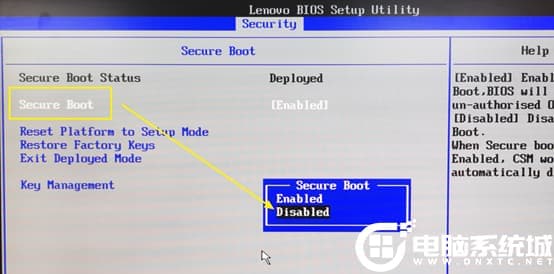 关闭Secure Boot