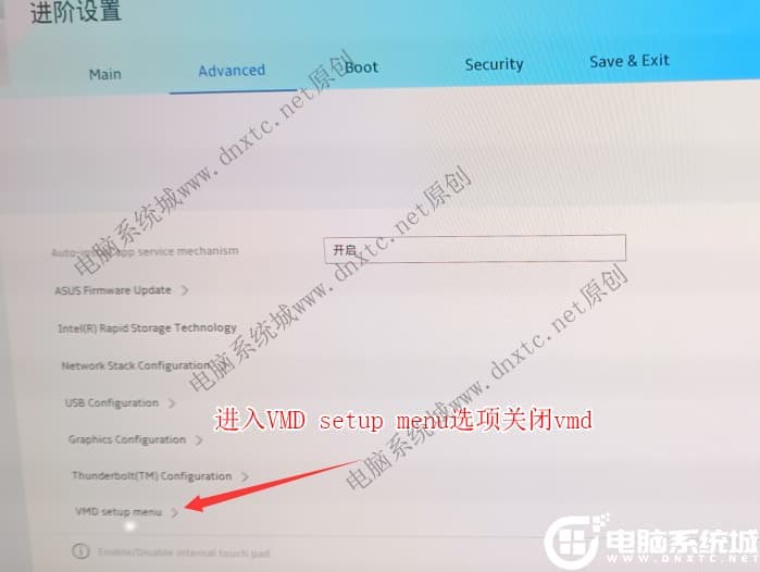 进入vmd菜单选项