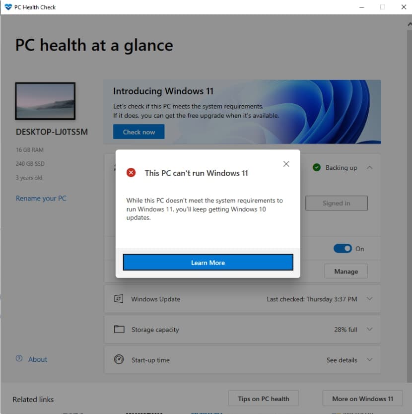 安装Win11提示电脑不支持TPM2.0