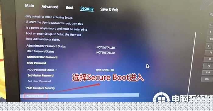 选择secure Boot回车进入