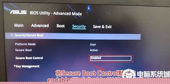 把Secure Boot control选enabled改为disabled关闭安全启动 把Secure Boot control选enabled改为disabled关闭安全启动