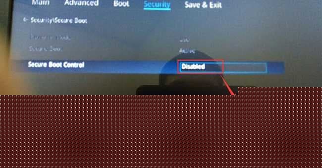 把secure boot control改成disabled